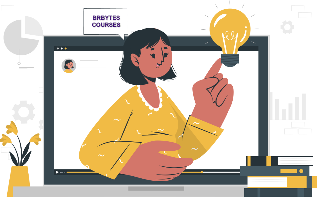 Image depicting a student thinking about BrBytes courses