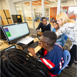 Image showing BrBytes teacher teaching in a class.